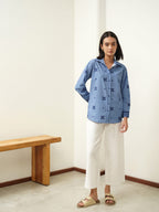 Cotton Floral Shirt - Purple